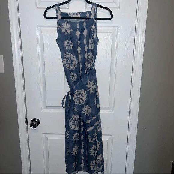 Rebecca Taylor Paper Fleur Linen Wrap Midi Dress XS - Picture 3 of 6
